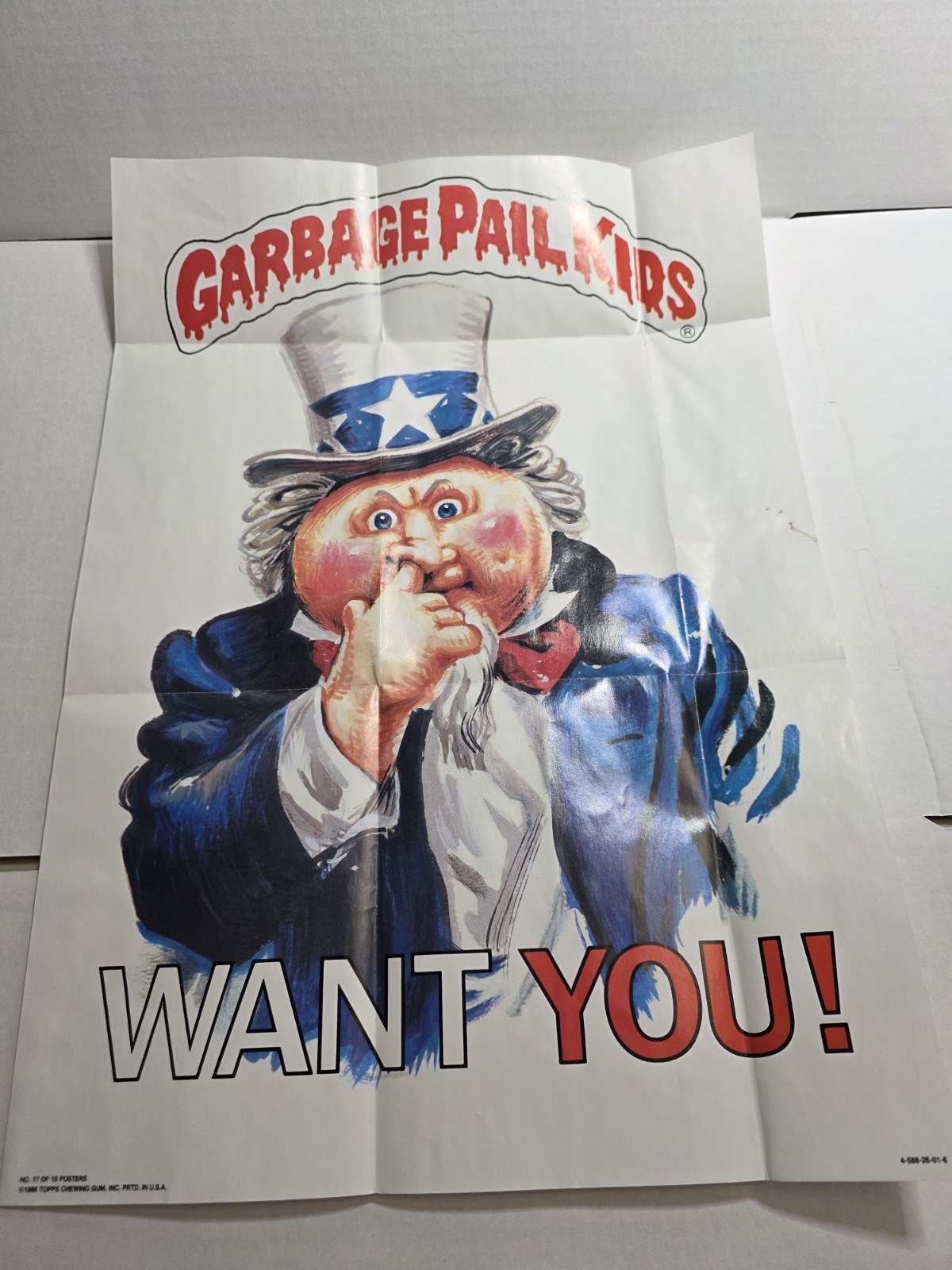 1986 Garbage Pail Kids #17 Arnie 110b 12x15 Poster with Original Wax Pack