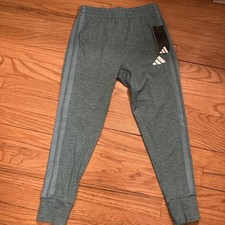 Adidas Girls Woven 3-Stripes Pants Dark Teal Youth Small 7/8 NWT