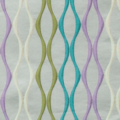 Multi Colored Stripes Fabric By The Yard, Jacquard Fabric, Geometric Swirls