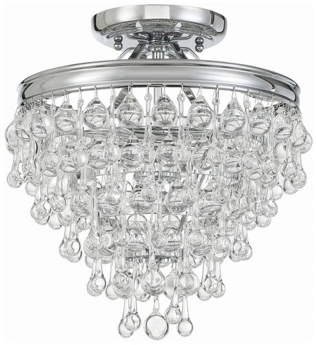 Crystorama Calypso 12" Wide Polished Chrome Ceiling Light - Picture 5 of 7