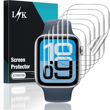 L K L K 6 Pack TPU Screen Protector for Apple Watch 44mm SE Series 6/5/4 - Anti