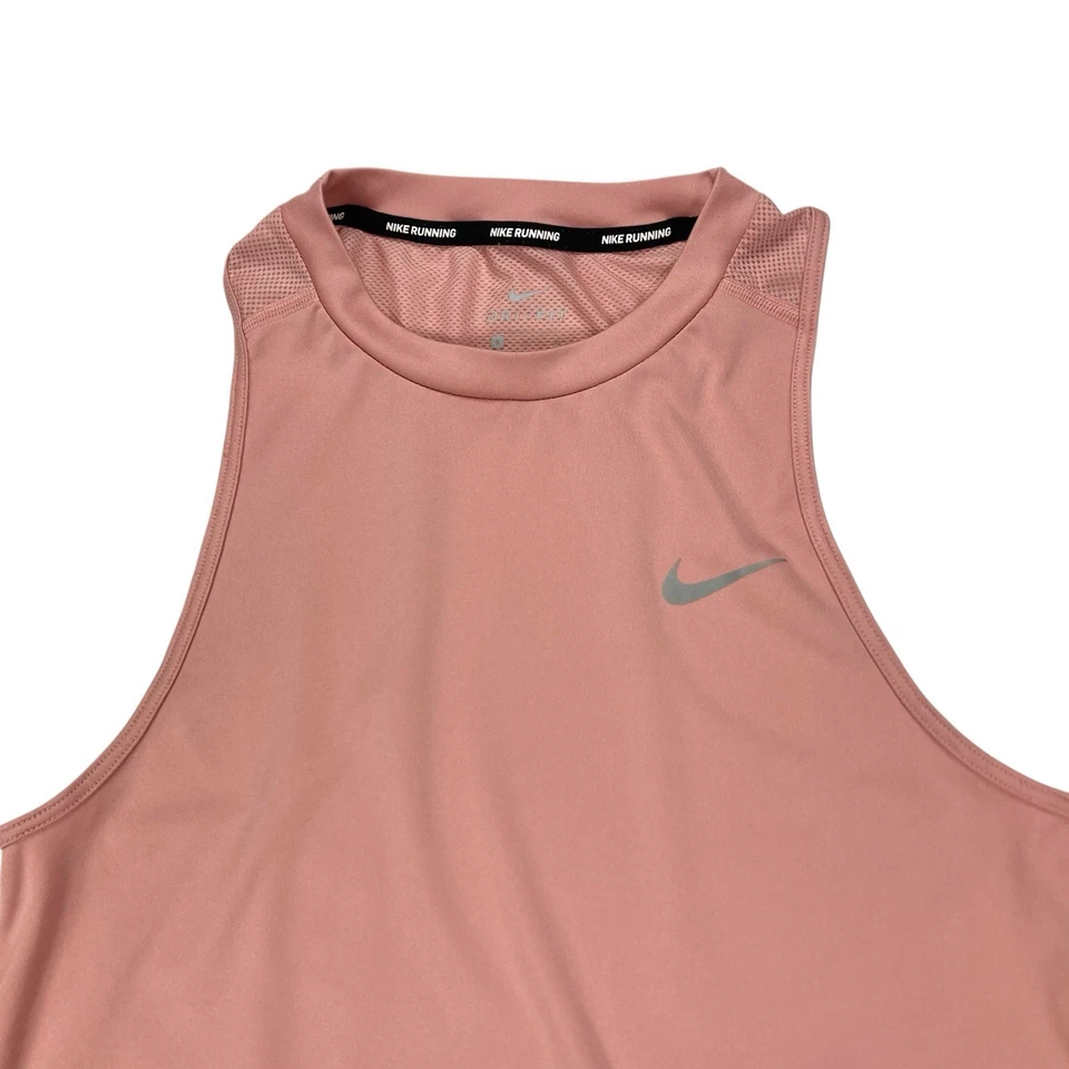 Camiseta sin mangas Nike para mujer S rosa seca más suave para correr entrenamiento lista gimnasio yoga transpirable Foto 4 de 4