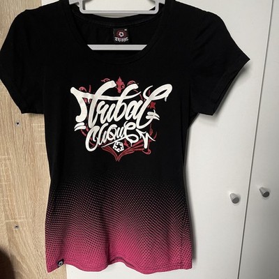 Tribal Gear Damen Shirt Rosa Schwarz Print Größe M