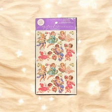 Vintage The Gifted Line Angel Cherub Stickers NIP 2 Sheets