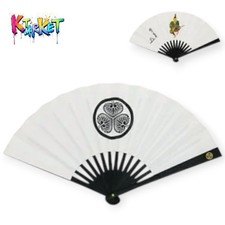 Japanischer Samurai Kriegsf&auml;cher Tessen Ieyasu Tokugawa wei&szlig;er F&auml;cher mit gol...