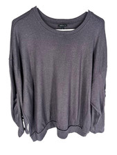 NWT TORRID Sparkle Knit Drop Shoulder Smocked Arm Shirred Punk Sweatshirt Sz 3X