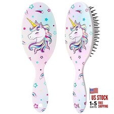 Unicorn Hair Brush for Toddlers - Suitable for Dry & Wet, Light Purple Unicorn