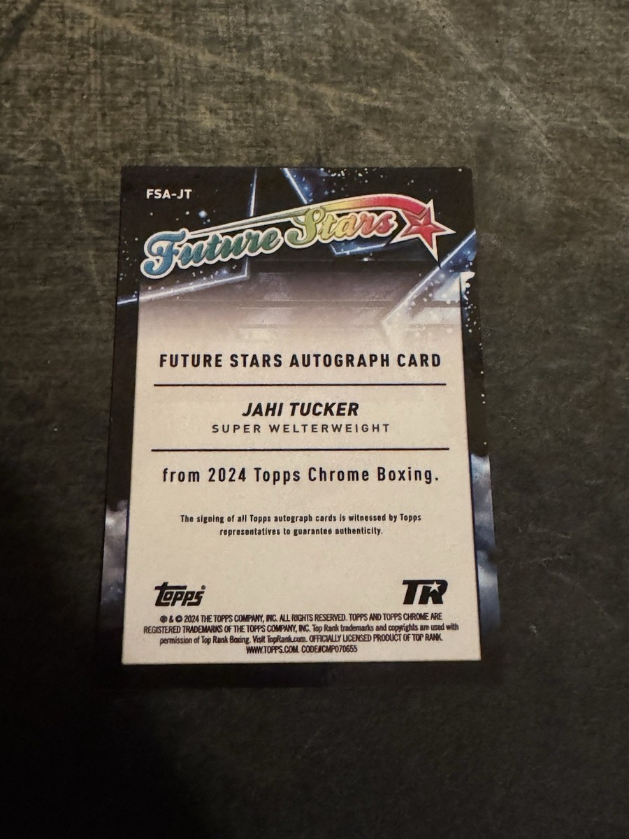 2024 Topps Chrome Boxing Jahi Tucker Future Star Auto Refractor