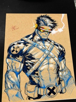 Cyclops X-Men Art Print Signed 8.5x11 | Art by Keyeske