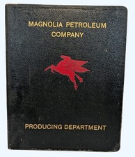 Vintage Magnolia Petroleum Co Producing Department Pegasus Binder Cover Oil Gas