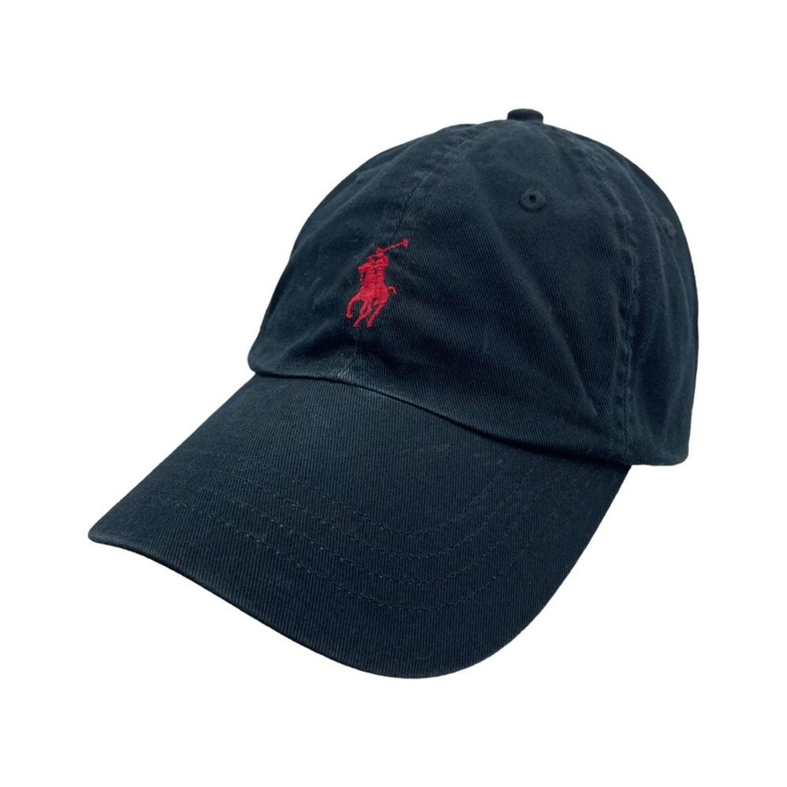 Polo Ralph Lauren Cappello Berretto Strapback Nero Rosso Pony Logo Schienale