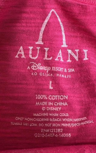 Disney Girls Frozen Olaf I Love Heat Aulani Resort & Spa Pink Shirt Size Large - Picture 3 of 3