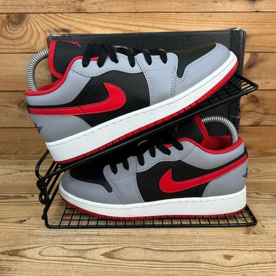 Nike Turnschuhe Damen Größe UK 4,5 Air Jordan 1 Low Cement Fire Red Schuhe Jugend GS