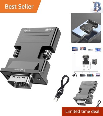 Stylish 1080P VGA to HDMI Adapter - Lightweight Converter for Gaming & Streaming