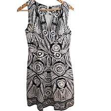 Banana Republic 100 Silk Black White Floral Jacket Women's Sz 4 Lined