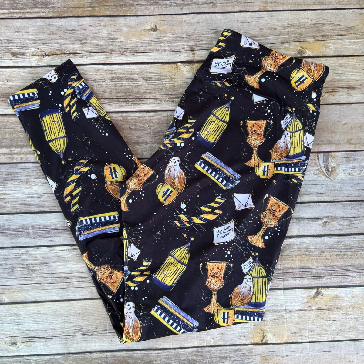 Harry Potter Hogwarts HUFFLEPUFF House Women's Leggings TC Plus Size 12-20