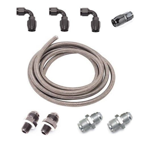 7081 Camaro Trans Am 700R4 4L60E Braided Transmission Cooler Lines 10' BLACK eBay