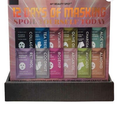 LOT of 2 my beauty sport 12days of face sheet masking set for dull skin new