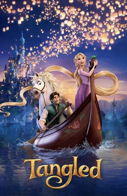RICH HILL PRODUCTIONS AA4389 Tangled Film By Wilhelm Grimm 2010 Disney Movie Poster 11x17