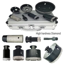 Diamond Core Drilling Drill Bit Set Hole Saw Kit Tool For Tile Porcelian Marble