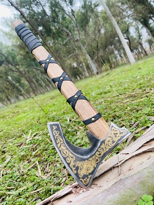 New Handmade Wood Chopper Axe Viking Beautiful Axe Hatchet Handmade Garden Tools