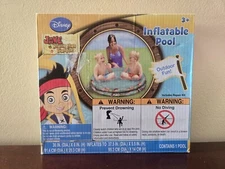 NIB 36"DIA x 8"H Disney Junior Jake and the Neverland Pirates Inflatable Pool