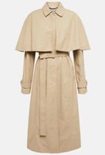 Acne Studios Cape Balted Raincoat, Size 38, Beige, New Rrp £900