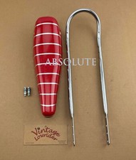 16" ORIGINAL LOWRIDER Red/Silver BANANA SEAT W/ Chrome Sissy Bar FOR 16" Bicycle