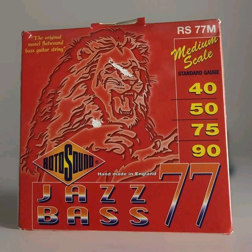 Rotosound RS77M Jazz Bass Monel Flat Wound Strings 4090 Medium Scale