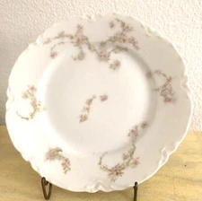 Haviland Limoge France Four (4) Salad Plates 7.5" Pink Floral