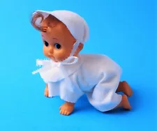 Nice Vintage Wind Up Toy Crawing Baby Doll