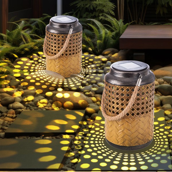 Solarlampe Tischlampe AußEnleuchte Led Deko Laterne Gartenlampe Stehleuchte 2X-image