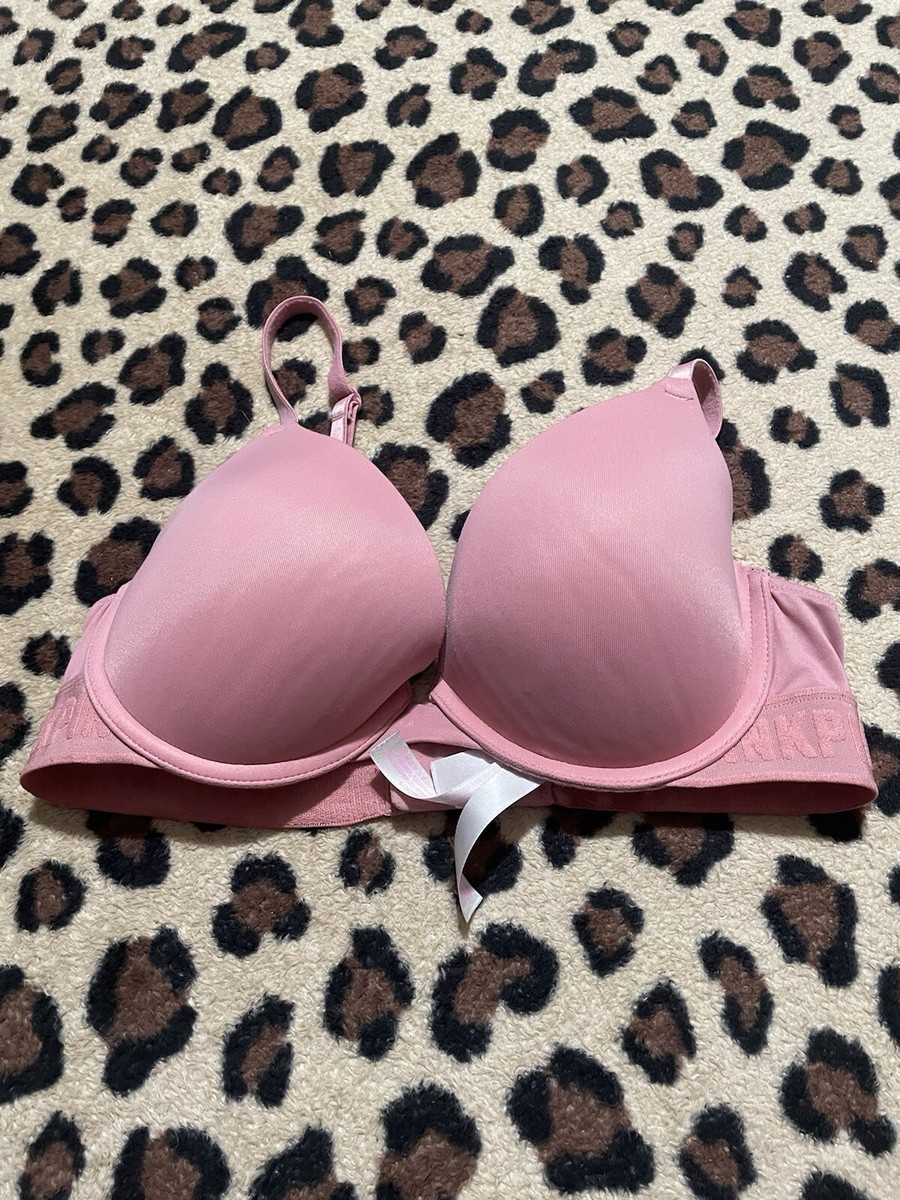 Victorias Secret PINK Where Everywhere super push-up bra 34C Pink
