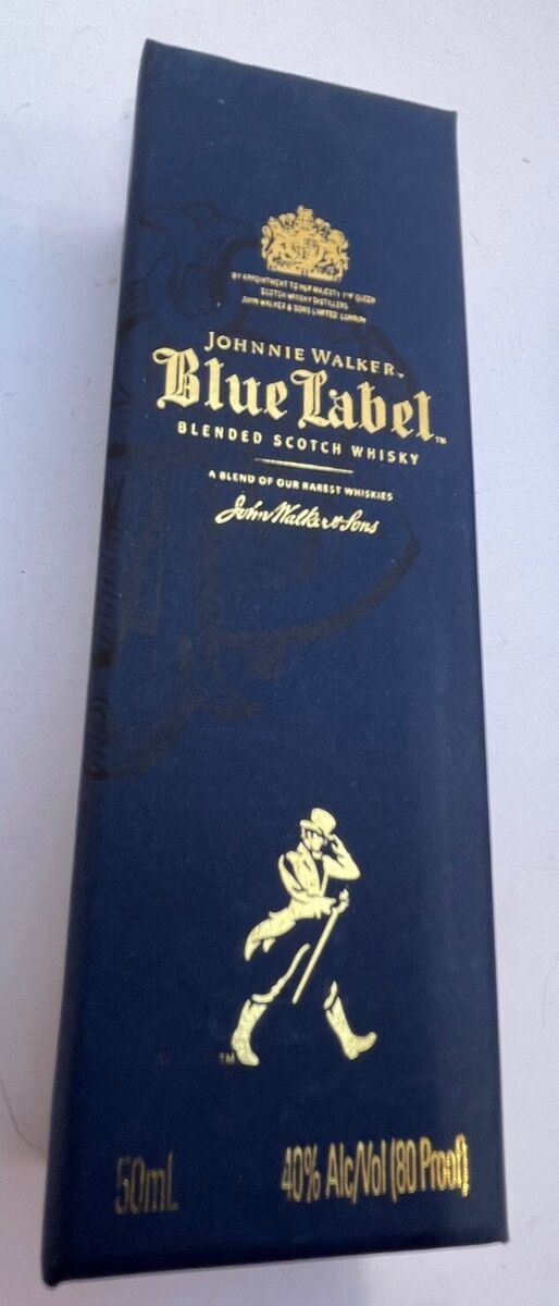 Johnnie Walker 5” BLUE LABEL SCOTCH WHISKY 50ML EMPTY BOTTLE Johnnie Walker 5” BLUE LABEL SCOTCH WHISKY 50ML EMPTY BOTTLE