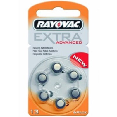 60 Stück (10 x 6) Hörgeräte Batterien Rayovac EXTRA Advanced H13