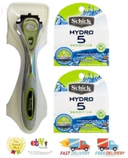 8 Schick Hydro 5 Sensitive Razor Blades Refills Cartridges Hydro5 Handle New