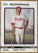 2009 Topps Ticket to Stardom Baseball Perforated #176 Chase Utley Phillies