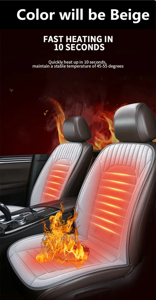 Cojín calentador de asiento térmico para automóvil temperatura ajustable Foto 4 de 4