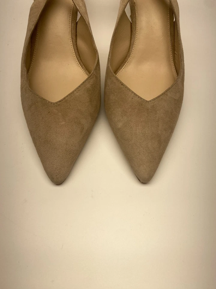 Tacones Pelle Moda para mujer punta puntiaguda gamuza beige talla 11 Foto 3 de 4