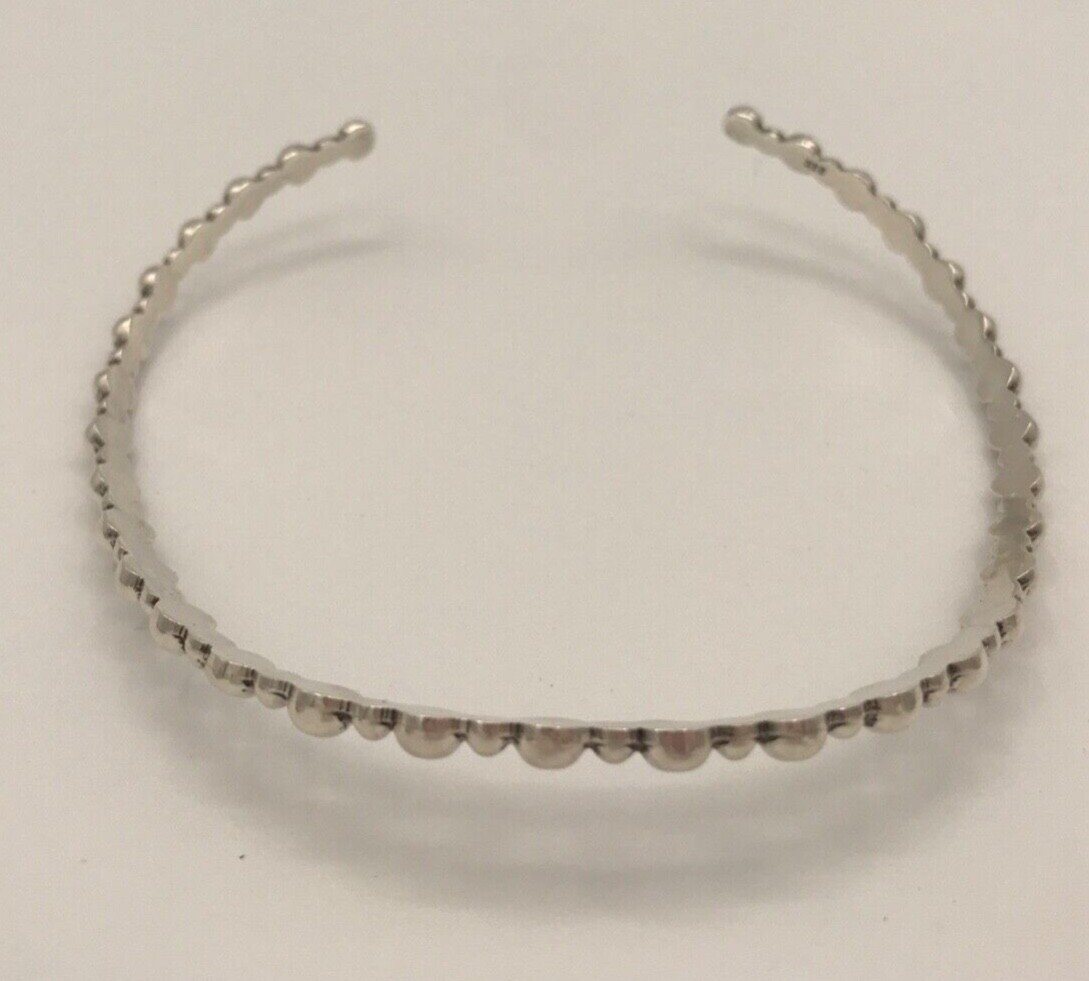 Sterling Silver - Solid Bead Choker Collar Neckla… - image 11