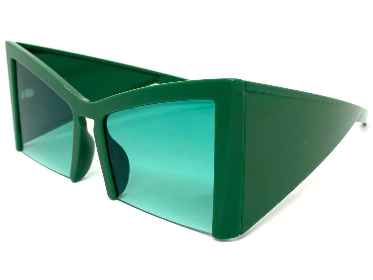 Handmade Milky Green Exaggerated CatEye Sunglasses Excellent Condition Amalthea Emerald Female Cat-Eye Sunglasses | Aire – AIRE US main image 3