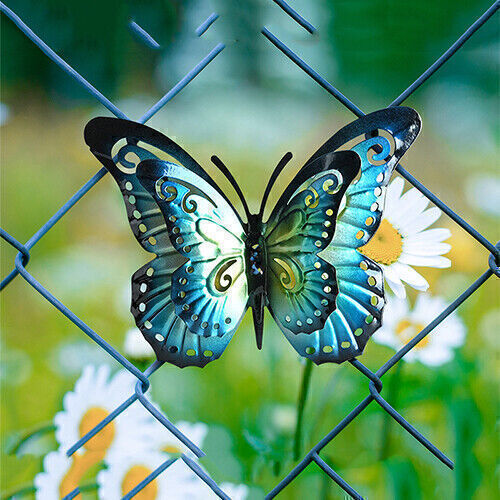 Outdoor Wall Decor Butterflies Sculpture Decorations Hanging - Picture 13 of 14