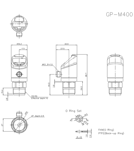 1 Stück Neu Keyence GP-M400 Digitaler Drucksensor - Bild 3 von 3