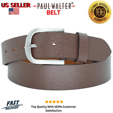 Genuine Leather Men Casual Adjustable Comfortable Jeans Belt