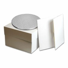 Kuchenbox mit Deckel und Kuchenbrett 3 mm ODER Trommel 12 mm dick 8""10""12""14"" & 16"" Zoll