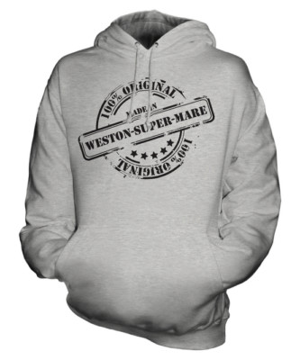 MADE IN WESTON-SUPER-MARE UNISEX HOODIE HERREN DAMEN DAMEN GESCHENK GEBURTSTAG