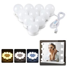 LED Vanity Mirror Lights Kit 14 Bulbs 3 Color 10 Dimmable Stick On Makeup Lamp