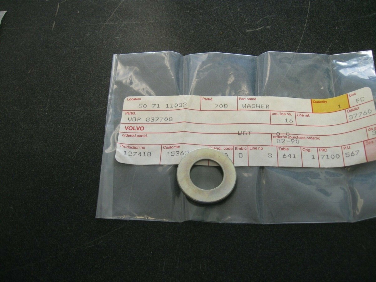 VOLVO PENTA WASHER PART NUMBER 837708 JA28 | eBay