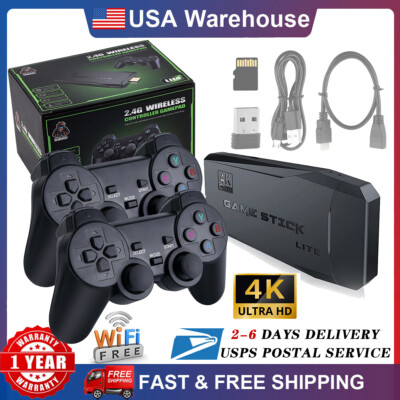 Video Game Console Retro 20000+ Games TV Stick 64G 4K HDMI 2Wireless Controllers