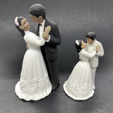 Lefton Porcelain Bride And Groom Cake Toppers Figurines Lot of 2
